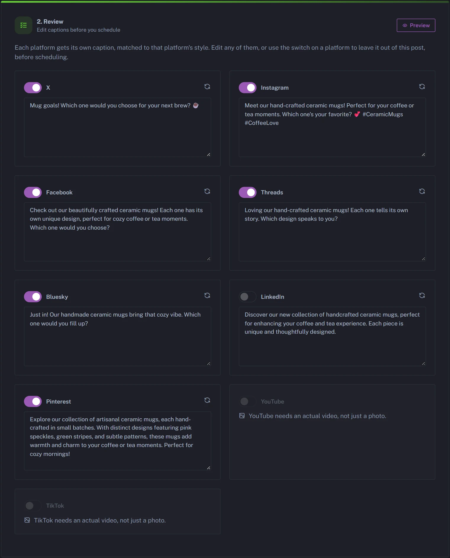 Instagram caption card ready to schedule at the best time to post on Instagram